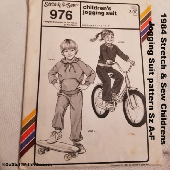 1984 Stretch & Sew Childrens Jogging Suit pattern Sz A-F Pat044 - Picture 1 of 5